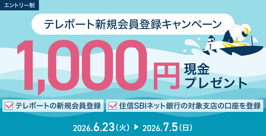 BOAT RACE テレボート 新規会員登録キャンペーン